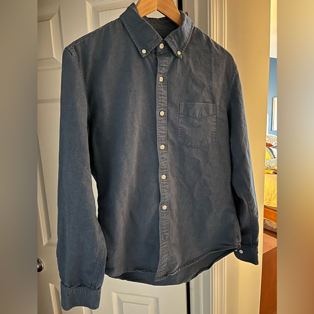Bonobos Navy Blue Oxford Shirt - Medium